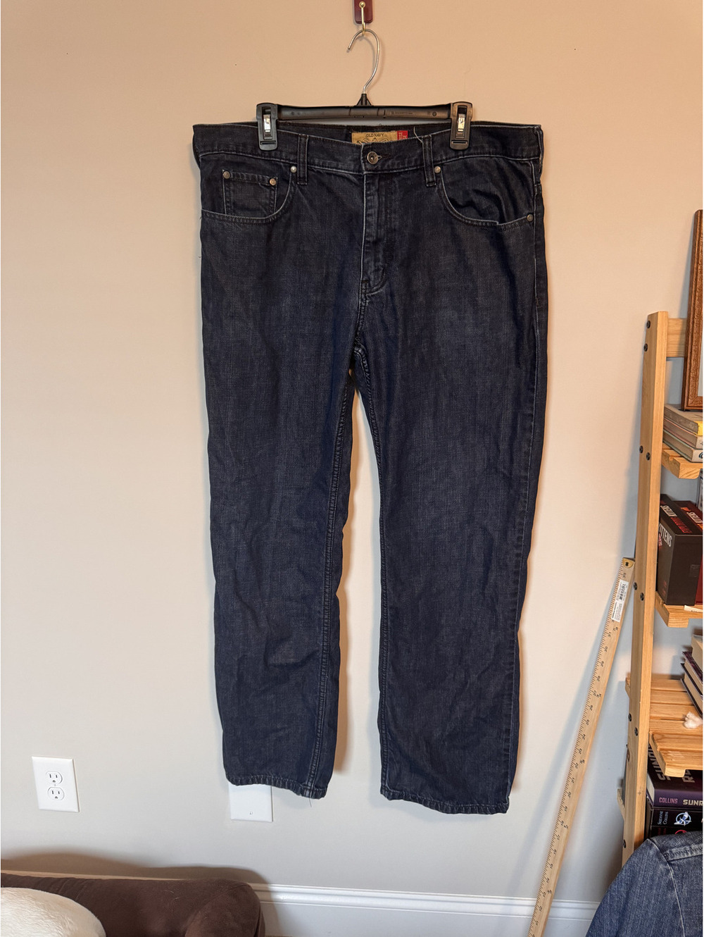 VTG Old Navy Men's Jeans Dark Wash Blue Denim Low Rise Loose 38x34